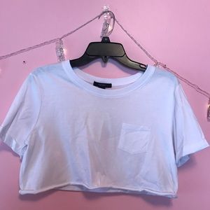 F21 White Crop Top